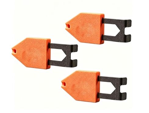 Rope Anchor Hook, Chalk Line Anchor Tool, Durable Corrosion Resistant Chalk Line Hook with Plastic Handle & Steel Pin, Bright Orange for Construction, Professional & DIY Projects(3pcs) in Saudi Arabia
