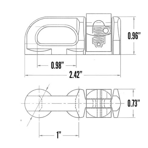 Tie-Down Anchor Points Cargo Control L Track Double Stud Set Compatible with Van Trailer L Track Rails in Kuwait