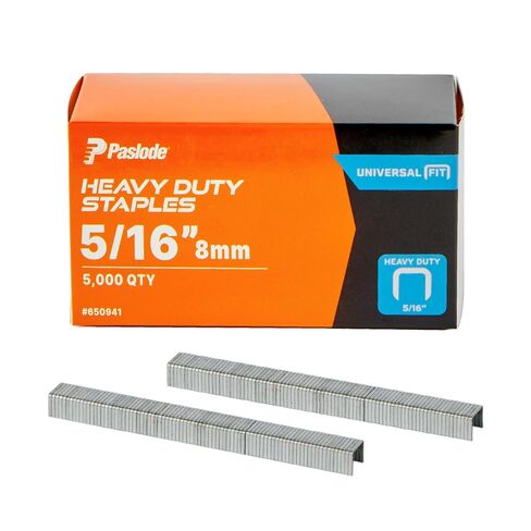 Paslode Heavy-Duty 3/8 Inch (10mm) 20-Gauge Galvanized Staples, 5000 PCS, Universal Fit with Standard Heavy-Duty Tackers & Compression Staplers, for Construction, Insulation, Upholstery, Carpet in Kuwait