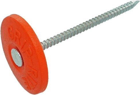 Grip-Rite Plastic Cap Nails - Secure Roofing Underlayments and Housewraps - Electro-Galvanized - 2" - 166 Count/1 Pack - 2PRCAP1 in Saudi Arabia
