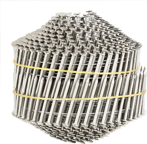 WFLNHB 1200PCS 15 Degree 1-1/2 Inch x 0.09 Inch Stainless Steel Siding Nails Made of Steel Fit for Gun Type CN45 in Kuwait