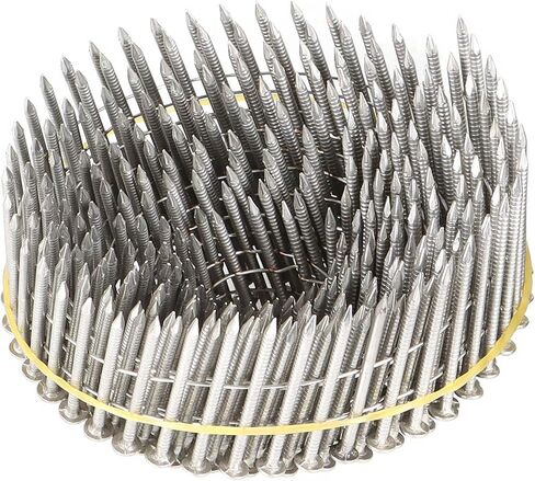WFLNHB 1200PCS 15 Degree 1-1/2 Inch x 0.09 Inch Stainless Steel Siding Nails Made of Steel Fit for Gun Type CN45 in Kuwait