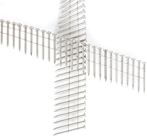 WFLNHB 1200PCS 15 Degree 1-1/2 Inch x 0.09 Inch Stainless Steel Siding Nails Made of Steel Fit for Gun Type CN45 in Kuwait