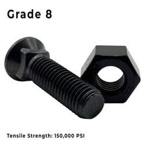 (8) 5/8 "-11x2-1/4 الصف 8 قبة رأس المحراث البراغي عادي و (8) 5/8 "-11 صواميل سداسية ثقيلة عادي in Kuwait