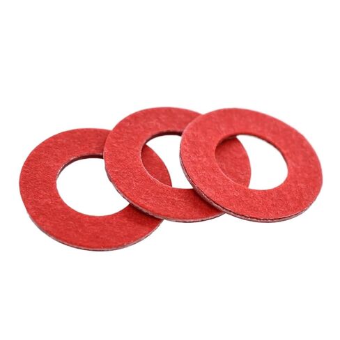 Red Paper Insulating Flat Washer M2-M20 Plain Gasket Spacers(M3x10x0.8(200Pcs)) in Saudi Arabia