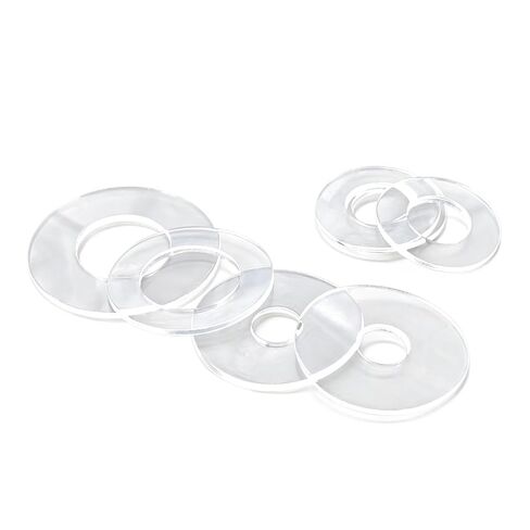 M1.4-M12 Soft PVC Transparent Gasket Flat Washer 0.5-2mm(M6x12x1(200Pcs)) in Saudi Arabia