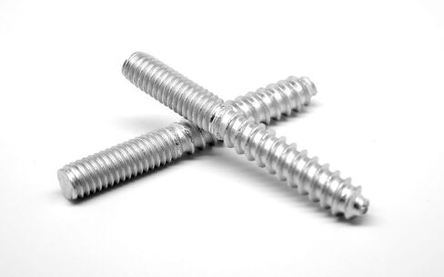 1/4"-20 x 2 1/2" Coarse Thread Hanger Bolt Low Carbon Steel Zinc Plated Pk 100 in Kuwait