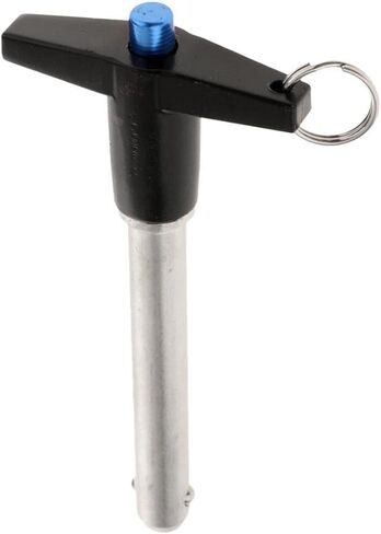 T Handle Ball Lock Pin Quick Release Locking Stainless Steel Strong Structure Suitable for Equipment Assembly Machinery Service, Black, 15mm in Kuwait