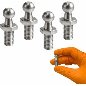 M8 Ball Stud 10mm (3/8") for Lift Supports – Gas Strut End Fitting, 1/2" Thread Length, Zinc Plated Steel Ball Joint, Replacement for Cabinets, RV, Toolbox (4 Pack) in Kuwait