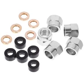 DOITOOL 5pcs Stainless Steel Flare Nut G1/2 with Copper Spring and Washer Tube Coupling for Easy and Convenient Installation in Fuel Systems in Kuwait