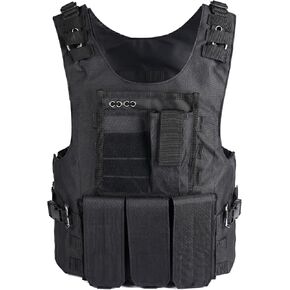 Tactical Adjustable Airsoft Vest - Military Paintball Training Vest for Men in Kuwait