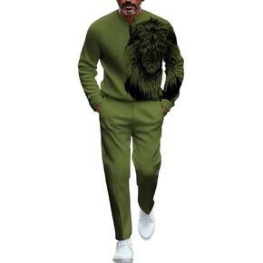 Men's casual half zipper sports suit, fashionable printed bathroom jogging pants two-piece set with pockets in Kuwait