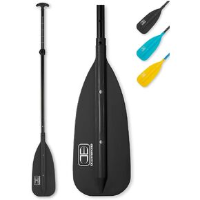 OCEANBROAD Canoe Paddle, Adjustable from 4'3''to 5'3''/130cm to 160cm Aluminum Shaft with Plastic Blade for Canoeing Boating Kayaking, 3-Piece Floatable Oar in Kuwait