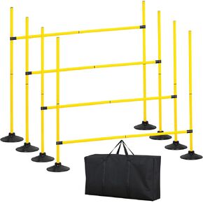 4FT Agility Hurdles 4PCS, Adjustable Sports Speed Hurdles with Rubber Base, Agility Poles for Soccer Football Track & Field, Agility Training Equipment for Kids Athletes Physical Therapy in Kuwait