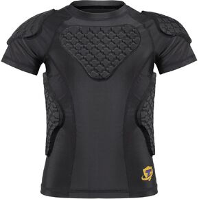TUOY Youth Boys Padded Protective Shirts Paddded Compression Shirts for Football Paintball Baseball in Kuwait