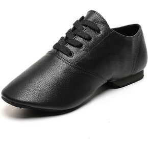 Keemi Black Jazz Dance Shoes for Woman Men,Lace Up Jazz Shoes Suede Split Sole for Women Mens Unisex Adult,Leather in Kuwait