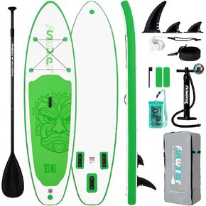FunWater 8'/10'/10'6"/11'6" Inflatable Stand Up Paddle Board with Premium SUP Paddleboard Accessories, Wide Stable Anti-Slip EVA Deck,Paddle Boards for Adults & Youth of All Skill Levels in Kuwait