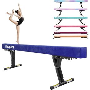 FBSPORT 8ft Adjustable Balance Beam: High and Low Floor Beam Gymnastics Equipment for Kids/Adults,Gymnastics Beam for Training,Practice, Physical Therapy and Professional Home Training with Legs in Kuwait