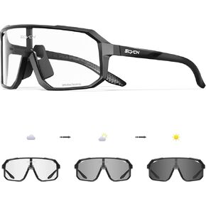 SCVCN Photochromic Cycling Glasses Sport Sunglasses Clear MTB BMX Men Women Running Driving S62 in Kuwait