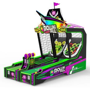 لعبة CREATIVE ARCADES Neon Pirate Dual-Lane Skeeball Machine، تعمل بقطع النقود المعدنية، استرداد التذاكر، إضاءة LED، موضوع القراصنة، للأروقة وFECs in Kuwait