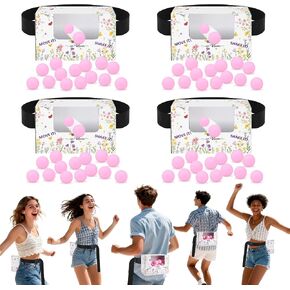 4 Set Cowboy Baby Shower Games Swing Shaking Balls Game for Adult Includes 40 Balls,4 Paper Boxes, 4 Belts Table Tennis Twerk Game Supply for Outdoors Indoors in Kuwait