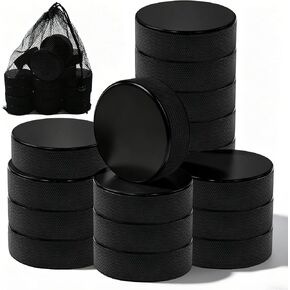 18 Pack 3 Inch Ice Hockey Pucks with Storage Bag Official Regulation Weight & Size for Indoor Use Sport, Practice and Training in Kuwait