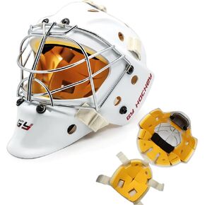 GY Hockey Helmet Combo with Facemask Senior Ice Hockey Goalie Helmet Adult/Cat-Eye Cage, Professional PC & ABS Shell/ 304 Stainless Steel Face Cage/Dual-Layer Lining in Saudi Arabia