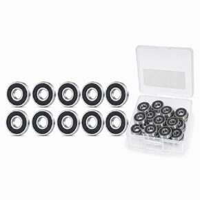 608RS Ball Bearings (10 Pack) – Double Rubber Sealed 608-2RS Precision Bearings for Inline Skates, Roller Skates & Skateboards – 8x22x7mm Miniature Deep Groove Wheel Replacement Bearings in Kuwait