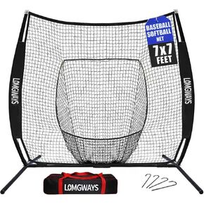 7x7FT Portable Baseball & Softball Practice Net with Pop-up Frame and Bag | Indoor&Outdoor Use| Large Practice Area| Easy Set Up| Portable|Batting, Hitting & Pitching Training Net in Kuwait