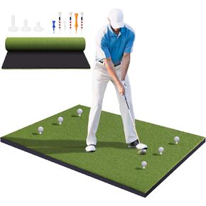 Golf Hitting Mat 5x4ft & 6x4ft, XL 26mm Professional Golf Practice Mat for Driving & Swinging, Realistic Grass Golf Training Mat for Garage & Backyard, Ultra-Durable Artificial Turf, Gifts for Him Men in Kuwait