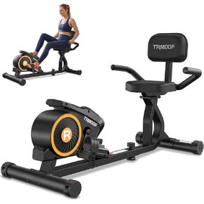 Recumbent Exercise Bike for Home Use, Magnetic Stationary Bike with Soft Padded Seat for Seniors & Adults, Indoor Cycling Bike with 16-Level Quiet Resistance, LCD Monitor, 400LB Capacity, Easy Assembly in Saudi Arabia