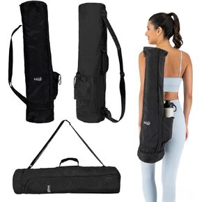 Yoga Mat Bag – Crossbody Gym Bag for Women & Men, Waterproof Travel Carrier Fits Thick Yoga Mat, Multi Pocket Storage with Strap Holder, Shoulder Carry for Fitness Pilates Exercise in Kuwait