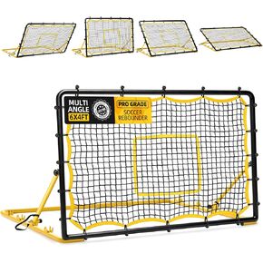 4-Angle Soccer Rebounder Net, Portable Goal Rebound for Control, Passing, First Touch & Shooting Training, Heavy Duty Kick Back Trainer for Backyard Solo Practice in Kuwait