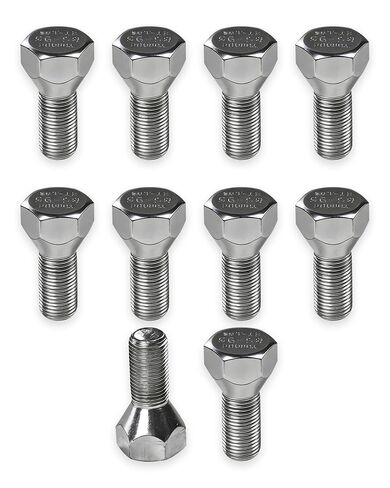 10 Pack 11062A Trailer Lug Bolts 1/2"-20 x 1-5/8" Solid Zinc-Plated Steel, Fits 5-Lug Hubs for Boat & Utility Trailers in Kuwait