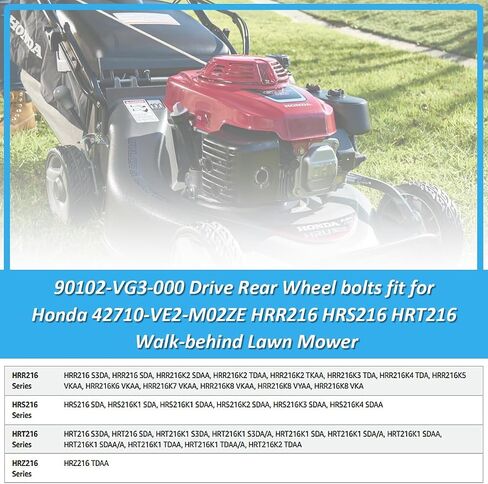 2 حزمة تهذيب الحشائش HRR2169VKA عجلة الترباس، 90102-VG3-000 محرك العجلات الخلفية استبدال أجزاء هوندا HRR216 HRS216 HRT216 HRZ216 TDAA in Kuwait