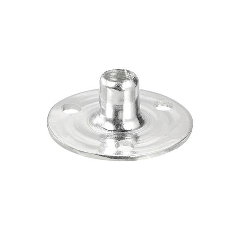 Hole Tee Nut Carbon Steel Round Base Screw-in T-Nuts Furniture Hardware Flange Female Thread Insert Nuts(M8x28x1.2mm 12pcs) in Kuwait