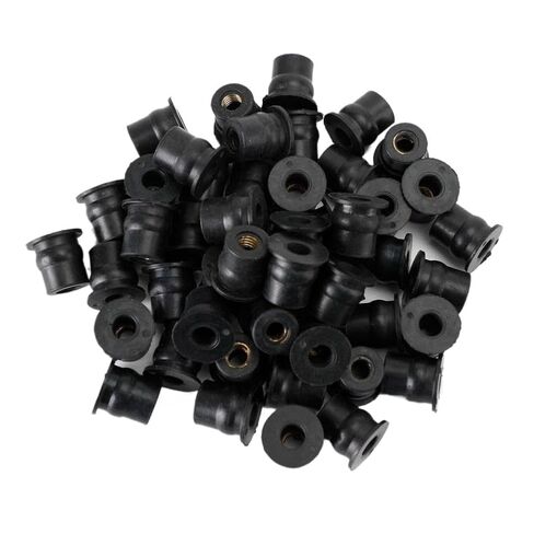 M6 Rubber Well Nuts 13mm Hole for Fairing and Screen Fixing Pack of 50 Motorcycle Accessories in Kuwait