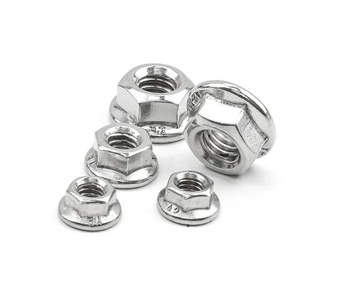 Fine Pitch Hex Hexagonal Flange Nuts Stainless Steel Metric Serrated Flange Hex Lock Nuts(M10x1.25mm 5pcs) in Kuwait