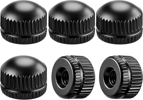 Skrfren 6 Pcs M4 Screw Caps for Light Fixtures Lamp Shade Nut Replacement Parts Black Lamp Finals Decorative Hardware for Chandeliers & Wall Lights in Saudi Arabia