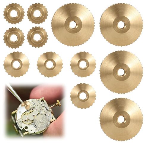 12pcs Brass Clock Hand Nut Assortment 5/6/10mm OD Grandfather Wall Mantel Clock Hands Parts Replacement Kit for Smooth Timekeeping Clocks Repair Parts in Kuwait