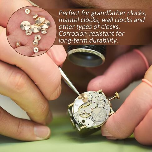 12pcs Brass Clock Hand Nut Assortment 5/6/10mm OD Grandfather Wall Mantel Clock Hands Parts Replacement Kit for Smooth Timekeeping Clocks Repair Parts in Kuwait