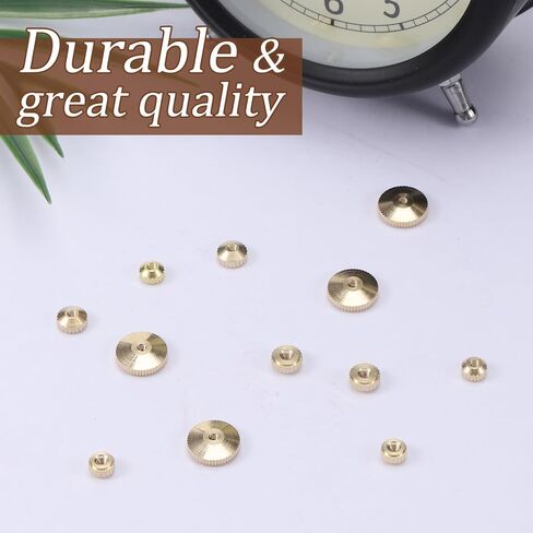12pcs Brass Clock Hand Nut Assortment 5/6/10mm OD Grandfather Wall Mantel Clock Hands Parts Replacement Kit for Smooth Timekeeping Clocks Repair Parts in Kuwait