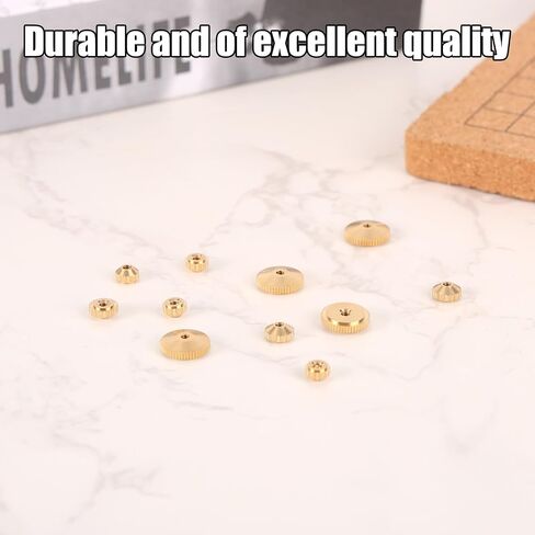 12pcs Brass Clock Hand Nut Assortment, 5/6/10mm OD, Replacement for Grandfather Wall & Mantel Clocks Parts Ensure Smooth Timekeeping in Kuwait