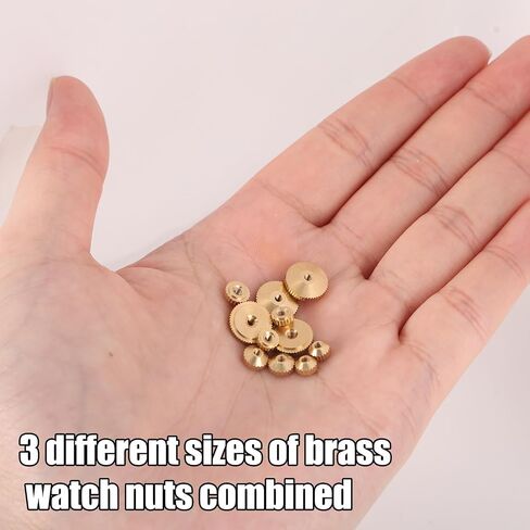 12pcs Brass Clock Hand Nut Assortment, 5/6/10mm OD, Replacement for Grandfather Wall & Mantel Clocks Parts Ensure Smooth Timekeeping in Kuwait