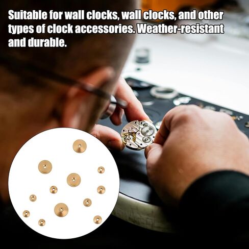12pcs Brass Clock Hand Nut Assortment, 5/6/10mm OD, Replacement for Grandfather Wall & Mantel Clocks Parts Ensure Smooth Timekeeping in Kuwait