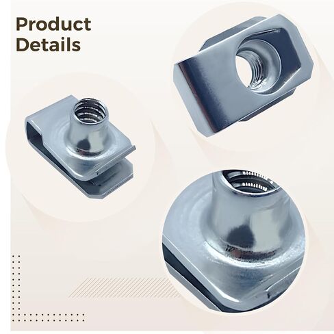 60 Pcs Stainless Steel U-Clip Nuts Set M6 M8 M10, 304 Grade Speed Clip Fasteners for Sheet Metal, Spring Steel Mounting Clips with Thread, Panel Fixing Kit in Kuwait
