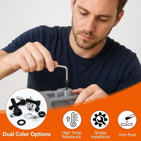 Preciva Threaded Inserts Set, 750Pcs Heat Set Inserts Nuts Bolts with M2 M3 M4 M5 M6 Insert-Tip, 60W Soldering Iron, Tweezer and Holder, for 3D Printer Parts or Plastic Parts in Kuwait