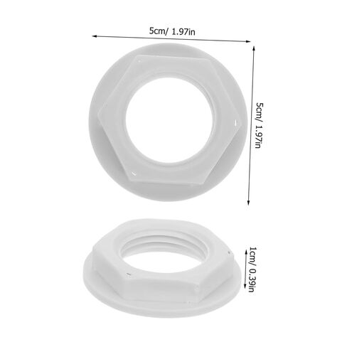 10pcs Plastic Nut for Ball Float Valve, Pp Threaded Lock Fastener with 1 Inch Inner Diameter for Water Tank and Cistern, Leak Prevention and Simple Installation, Suitable for Home in Kuwait