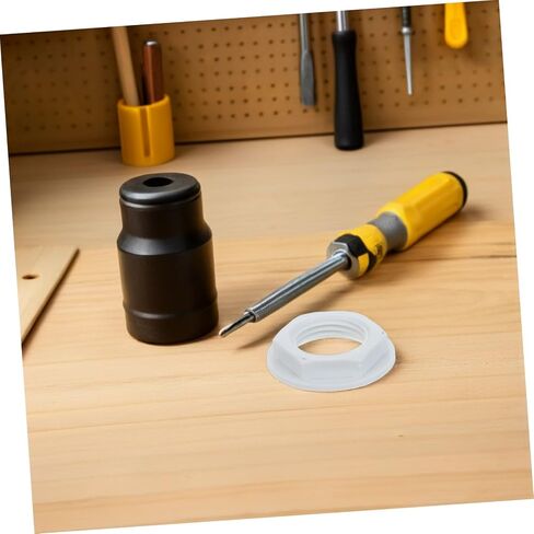 10pcs Plastic Nut for Ball Float Valve, Pp Threaded Lock Fastener with 1 Inch Inner Diameter for Water Tank and Cistern, Leak Prevention and Simple Installation, Suitable for Home in Kuwait