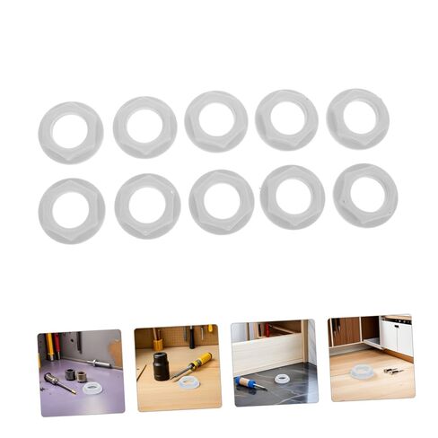 10pcs Plastic Nut for Ball Float Valve, Pp Threaded Lock Fastener with 1 Inch Inner Diameter for Water Tank and Cistern, Leak Prevention and Simple Installation, Suitable for Home in Kuwait